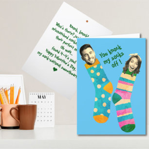 Grappig gezicht   Een amusante groet Valentijnse K Bedankkaart
