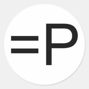 Grappig gezicht Emoticon! Ronde Sticker