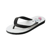 grappig gezicht kinder teenslippers (Schuin)