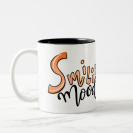 Grappig gezicht | Lachende stemming Leuke foto Kof Tweekleurige Koffiemok