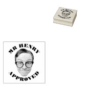 Grappig gezicht leraar goedgekeurd 	rubberstempel (Gestempeld)