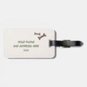 Grappig gezicht | Man Walking a Dog Foto Grappig S Bagagelabel (Achterkant horizontaal)