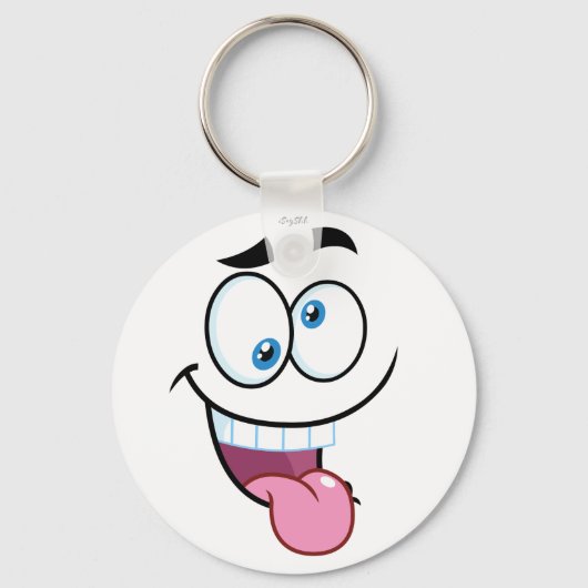 grappig gezicht sleutelhanger (Voorkant)