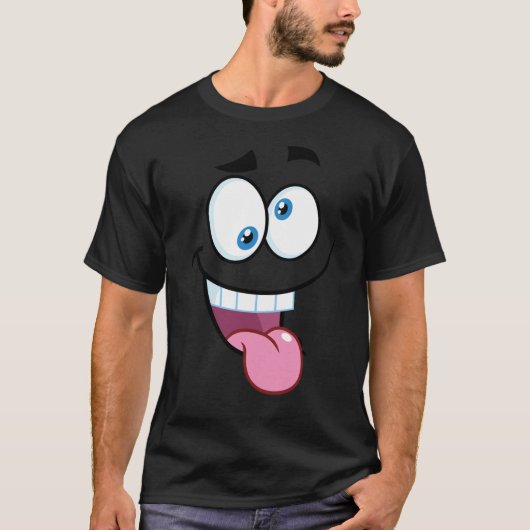 grappig gezicht t-shirt (Voorkant)