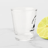 Grappig gezicht verjaardagsfoto afbeelding shot glas (Links)