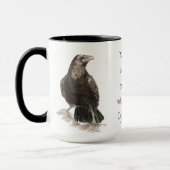 Grappig Gezocht Cake met koffie? Ravens Bird Mok (Links)