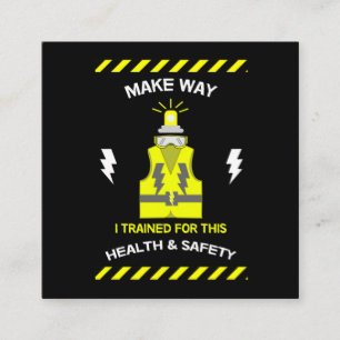 Grappig gezondheid en veiligheid   NEBOSH   Functi Vierkante Visitekaartje