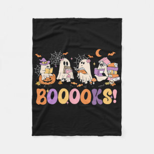 Grappig Ghost Book Het lezen van Halloween Boeken  Fleece Deken