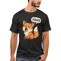 Grappig Giechelend Vos T-Shirt – Schattige Slaapdi