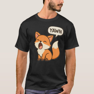 Grappig Giechelend Vos T-Shirt – Schattige Slaapdi