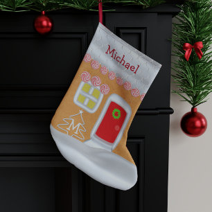 Grappig Gingerbread House Gepersonaliseerde Kinder Grote Kerstsok