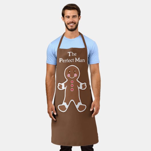 Grappig Gingerbread Man Keuken Schort (Gedragen)