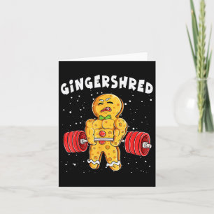 Grappig Gingerbread Xmas Deadlift T-shirt Uni-Adul Kaart