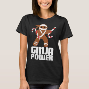 Grappig Ginja Power Schattige Christmas Cookie Gin T-shirt