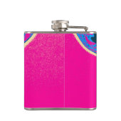 Grappig Giraffe die zijn tong uitkraakt Heupfles (Achterkant)