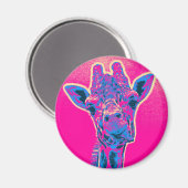 Grappig Giraffe die zijn tong uitkraakt Magneet (Voorkant / Achterkant)