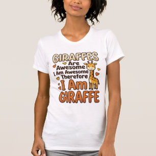Grappig Giraffe-liefhebber Vintage Gravure Shirt O