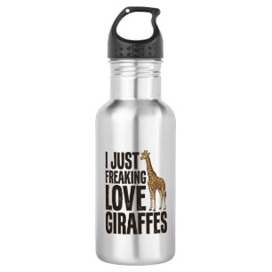Grappig Giraffe-liefhebber Vintage Gravure Shirt O Waterfles