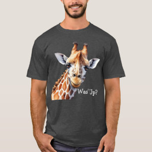 Grappig Giraffe Lover's T-shirt, Was' Up? T-shirt