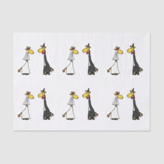 Grappig Giraffe Trouwpapier Tissuepapier