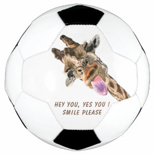 Grappig Giraffe Voetbal - aangepaste tekst