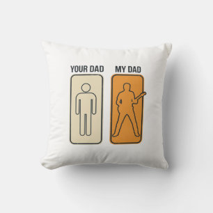 Grappig Gitaar Papa Vintage Gravure Shirt Ontwerp_ Kussen