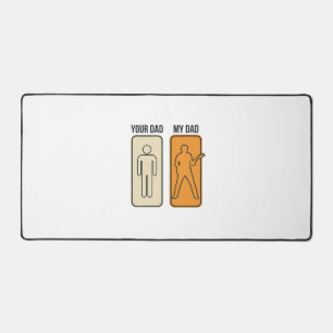 Grappig Gitaar Vader Vintage Gravure Shirt Ontwerp Bureaumat