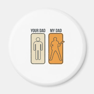 Grappig Gitaar Vader Vintage Gravure Shirt Ontwerp Magneet