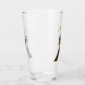 Grappig glas met speelse struisvogel - Proost (Links)