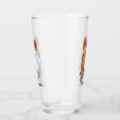 Grappig Glas met Zomer Sneeuwman Surfer (Rechts)