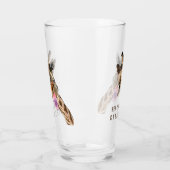 Grappig Glas Speelse Giraffe Proost - Aangepaste T (Links)