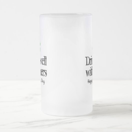 Grappig glasbier mok cadeau voor St Patrick's Day (Center)