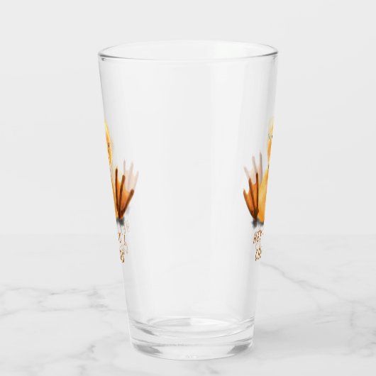 Grappig glazen cadeau met Happy Playful Duck - Pro (Rechts)