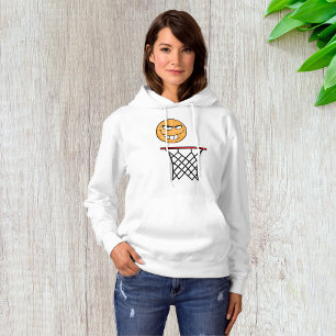 Grappig Glimmend Basketbal Gezicht Dunking Hoodie