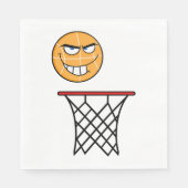 Grappig Glimmend Basketbal Gezicht Dunking Servet (Voorkant)