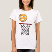 Grappig Glimmend Basketbal Gezicht Dunking T-shirt (Voorkant)