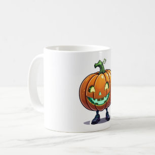 Grappig Gloeiende Pompoen Gezicht Halloween Mok Ko