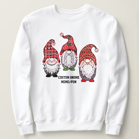 Grappig Gnome Sweatshirt - Custom Plaid Meme Hoodi (Design voorkant)