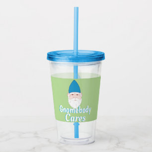Grappig Gnomebody Cares Tuin Gnome Acryl Drinkbeker