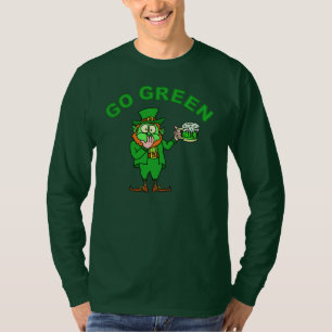 Grappig Go Green Leprechaun Beer St Patricks Day T-shirt