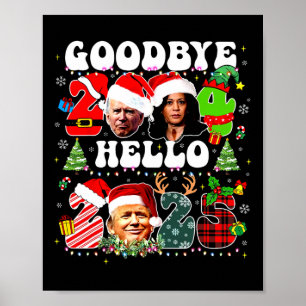 Grappig Goed 2024 Hallo 2025 Grappig Kamala & Trum Poster