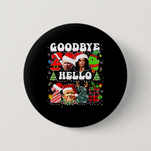 Grappig Goed 2024 Hallo 2025 Grappig Kamala & Trum Ronde Button 5,7 Cm