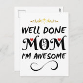 Grappig Goed Gedaan Mama Ik Ben Geweldig Briefkaart (Voorkant / Achterkant)