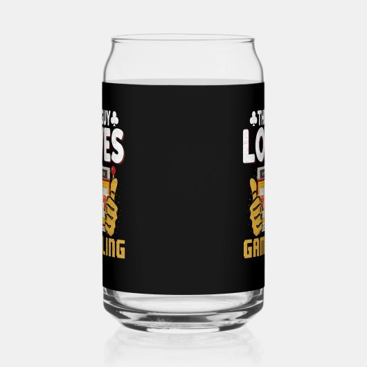 Grappig gokken deze man Casino Blikvorm Glas (Rechts)