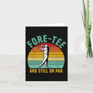 Grappig Golf 40e verjaardag Retro Fore-t-shirt en Kaart