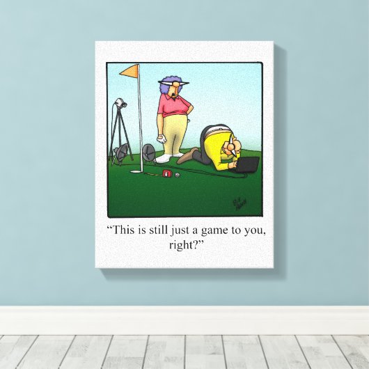 Grappig Golf Art verpakt Canvas (Insitu (Houten vloer))