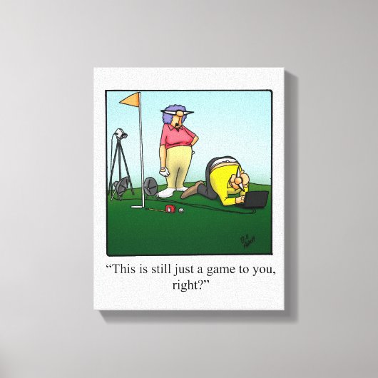 Grappig Golf Art verpakt Canvas (Voorkant)