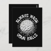 Grappig golf briefkaart (Voorkant / Achterkant)