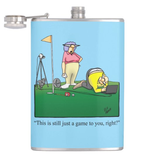 Grappig Golf Humor Hip Flask Gift Heupfles (Geopend)