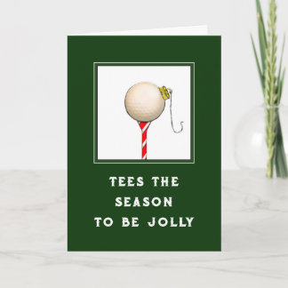 Grappig Golf Kerstmis Feestdagen Kaart